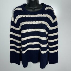 GAP Heavy Knit Nautical Striped Sweater NWT Size Small‎